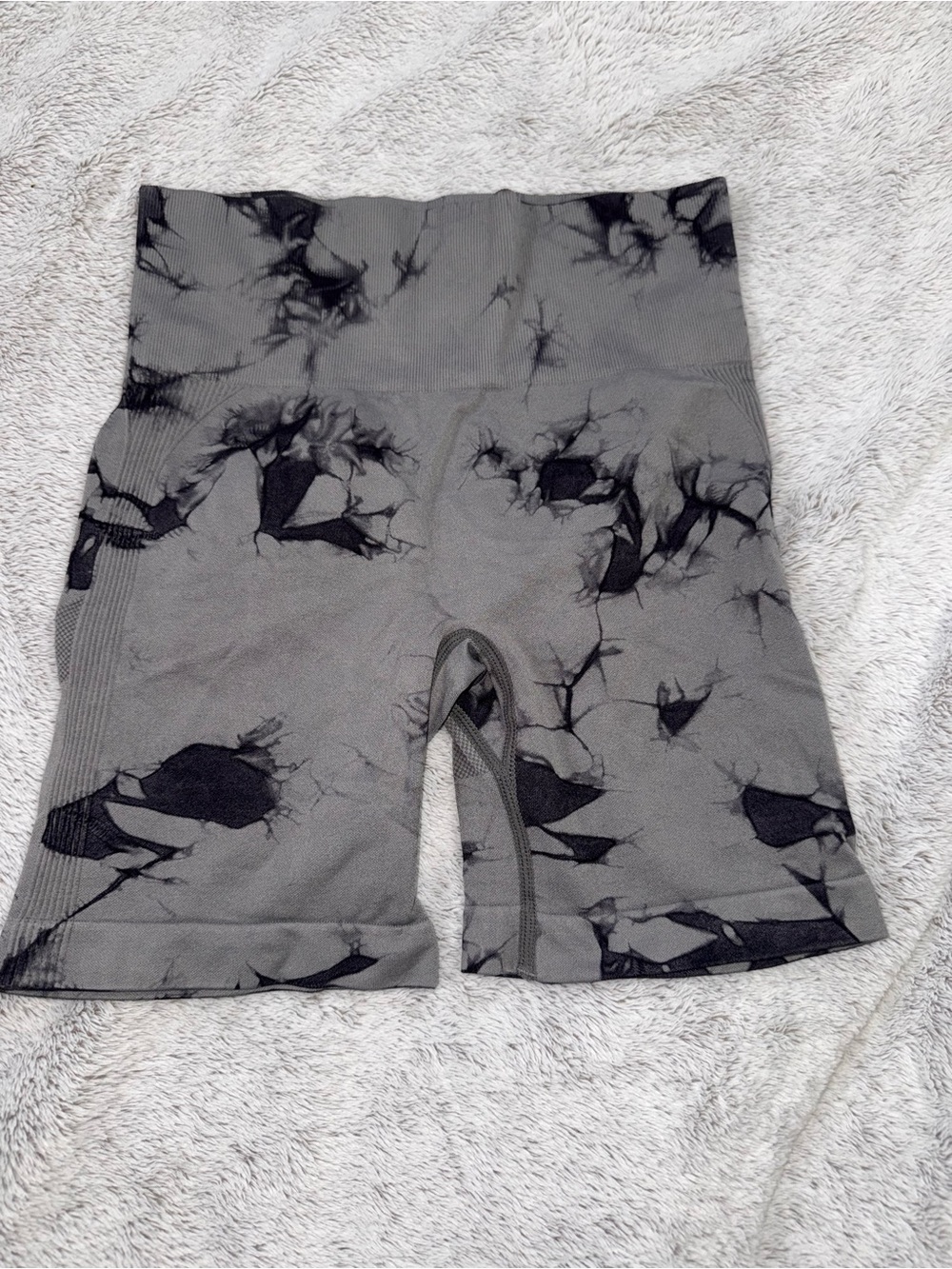 Pcheebum Gray Tie-Dye Stretch Performance Shorts